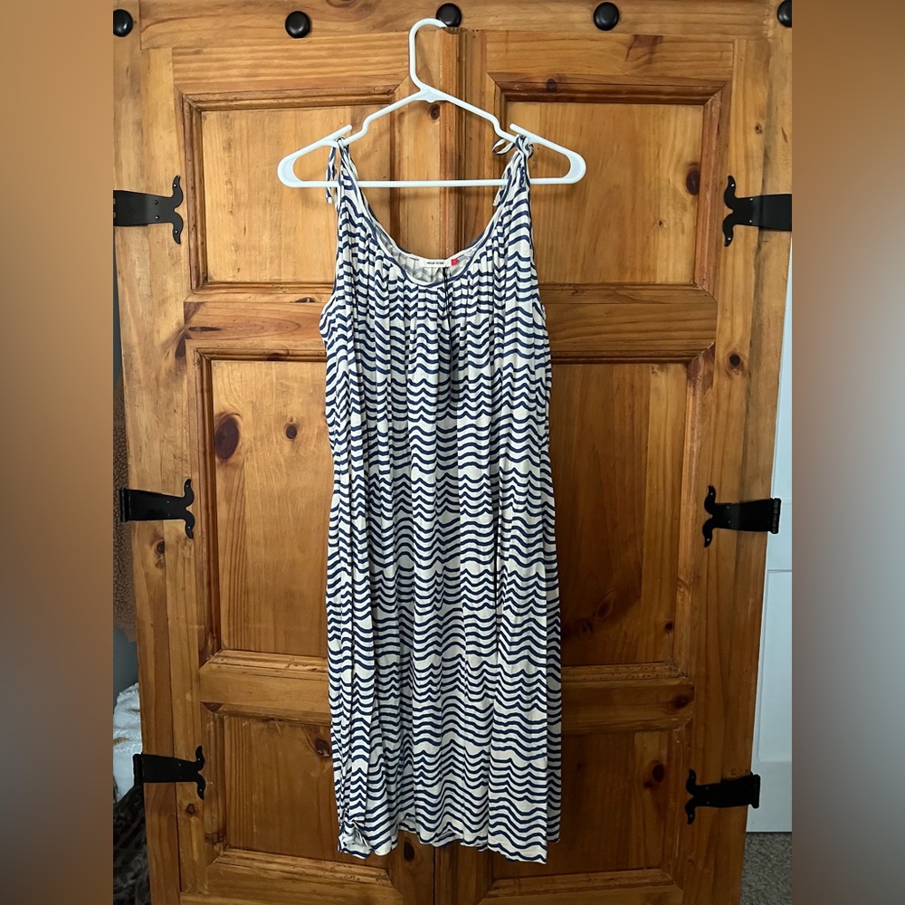 Woo Wood sleeveless tie shoulder pleated midi dress